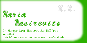 maria masirevits business card